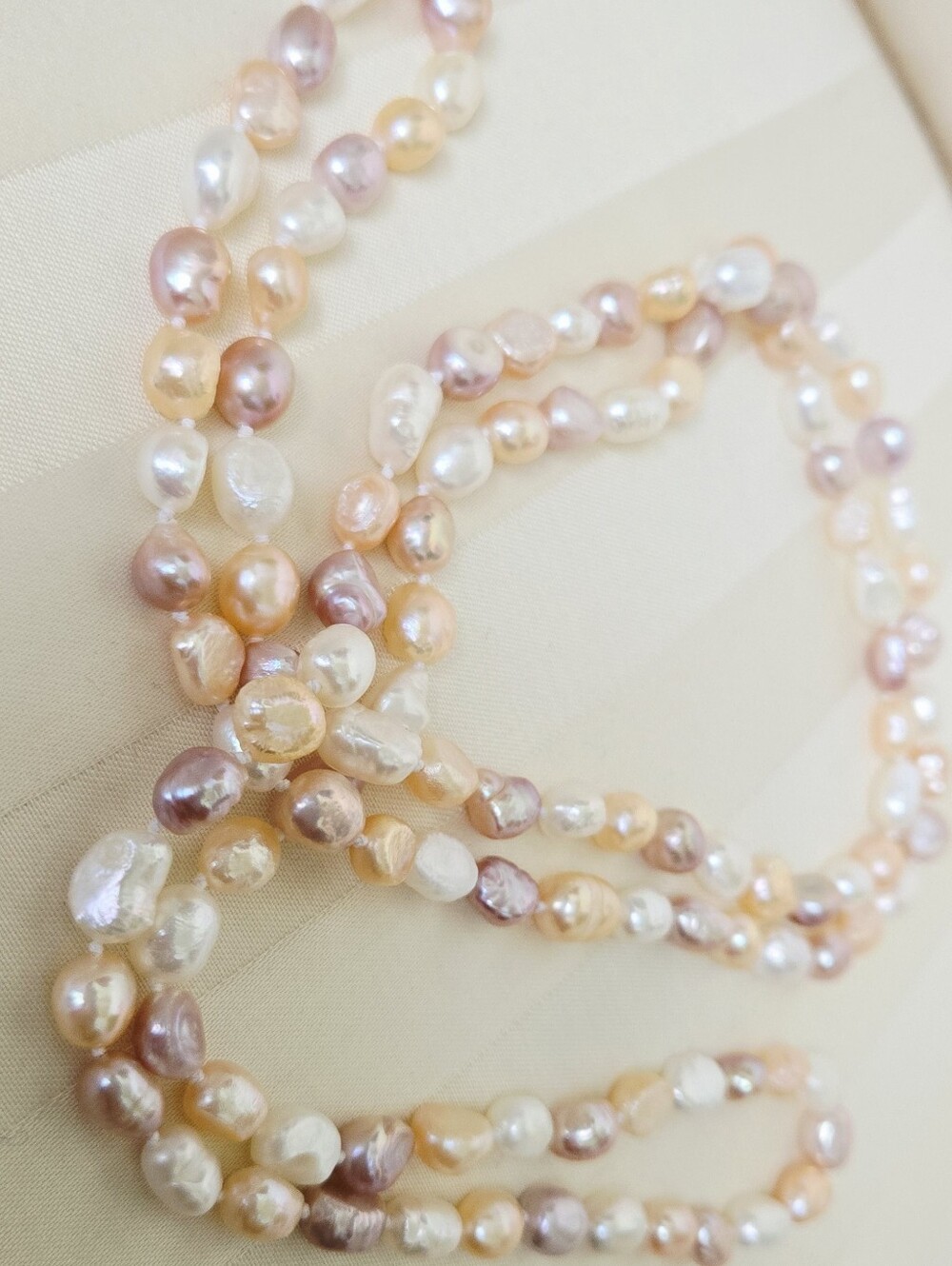 All Natural Baroque Freshwater Pearl Necklace NWT - Picture 8 of 9